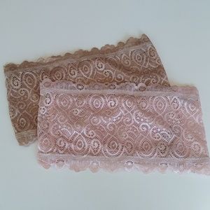 NEW 2 Intimately Free People Seamless Reversible Lace Bandeau Bralette